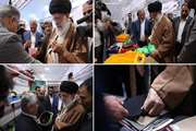 Leader visits Iranian goods exhibit, hails quality of products